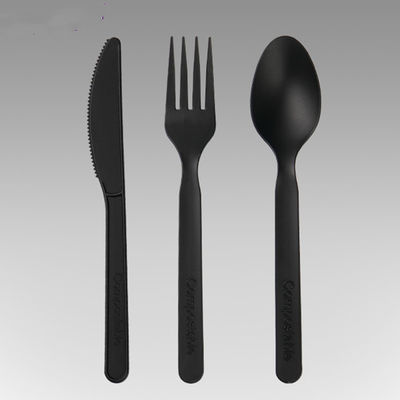 9in PLA 퇴비성 CPLA 칼붙이 100% 미생물에 의해 분해된 포크와 스푼 나이프