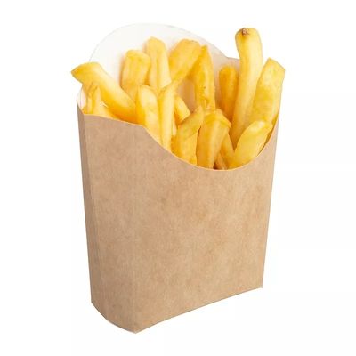 220gsm 버릴 수 있는 팬톤 Pe 코팅된 크라프트 지 프랑스어는 감자칩 박스 포장을 튀깁니다