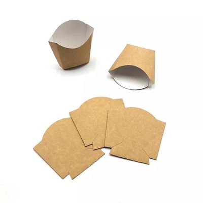220gsm 버릴 수 있는 팬톤 Pe 코팅된 크라프트 지 프랑스어는 감자칩 박스 포장을 튀깁니다