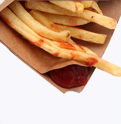 Pe는 후렌치후라이 종이 버릴 수 있는 원추형 컵 크라프트지 용지함을 소스로 코팅했습니다