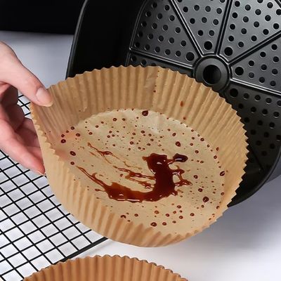 오일 프루프 실리콘 코팅처리 공중 프라이팬 양피지 20 센티미터는 버릴 수 있는 베이킹용을 둥글게 합니다