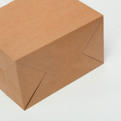 핸들과 250gsm 300gsm 미생물에 의해 분해된 버릴 수 있는 식기류 갈색 종이 가방