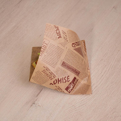 13x13cm 그리스 증명 두배 개방 백 45gsm 종이 샌드위치 백 햄버거 포장지 주머니