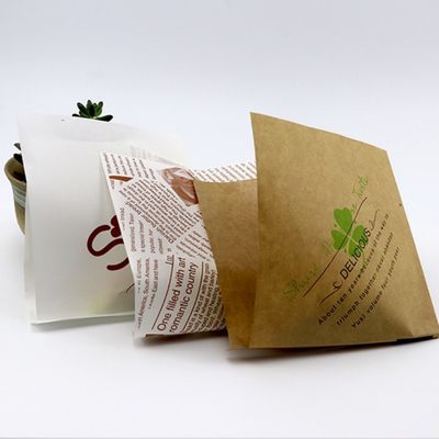 13x13cm 그리스 증명 두배 개방 백 45gsm 종이 샌드위치 백 햄버거 포장지 주머니
