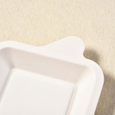 파티를 위한 7g 작은 사탕수수 미생물에 의해 분해된 바가스 식기류 펄프지 디저트 식판
