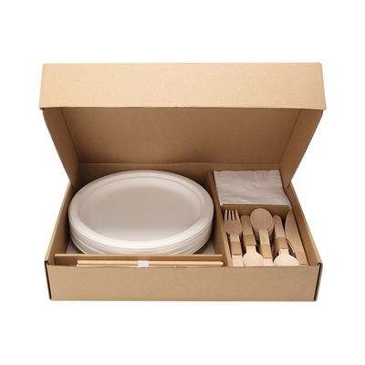 퇴비성 당 식기류 호텔 식기류 세트를 야영시키는 40개 국민들 해변