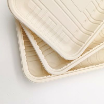 미생물에 의해 분해된 봉인한 고기 옥수수 녹말 식기류 냉동 식품 트레이 컨테이너 150 밀리미터