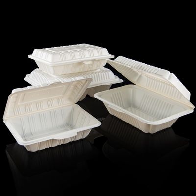 식당 9in은 녹말 버릴 수 있는 칼붙이 3 칸막이 대합조개 껍질 식품 포장을 작은 알로 만듭니다