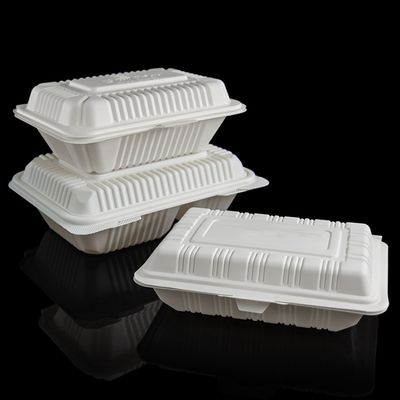 식당 9in은 녹말 버릴 수 있는 칼붙이 3 칸막이 대합조개 껍질 식품 포장을 작은 알로 만듭니다