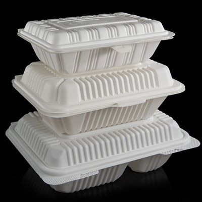 식당 9in은 녹말 버릴 수 있는 칼붙이 3 칸막이 대합조개 껍질 식품 포장을 작은 알로 만듭니다