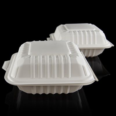 식당 9in은 녹말 버릴 수 있는 칼붙이 3 칸막이 대합조개 껍질 식품 포장을 작은 알로 만듭니다