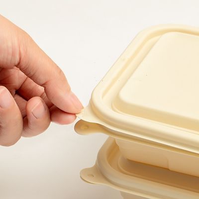 박스를 패키징하는 500 600ML 버릴 수 있는 퇴비성 옥수수 녹말 식사 도시락 패스트 푸드