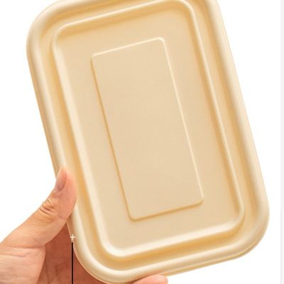 박스를 패키징하는 500 600ML 버릴 수 있는 퇴비성 옥수수 녹말 식사 도시락 패스트 푸드