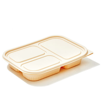 10 인치 3 칸막이 옥수수 녹말 식기류 벤토 미생물에 의해 분해된 옥수수 녹말 식료품 용기