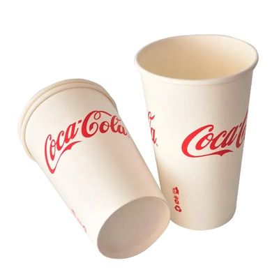 22 온스 640 밀리람베르트 PE PLA 콜라 일회용 종이컵 종이 냉각 음료 컵 300gsm