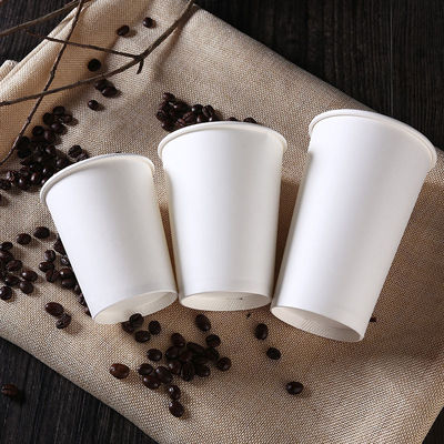 12OZ 300gsm 소다 냉각 음료 일회용 종이는 LID로 주스 백서 컵을 잔 모양으로 만듭니다